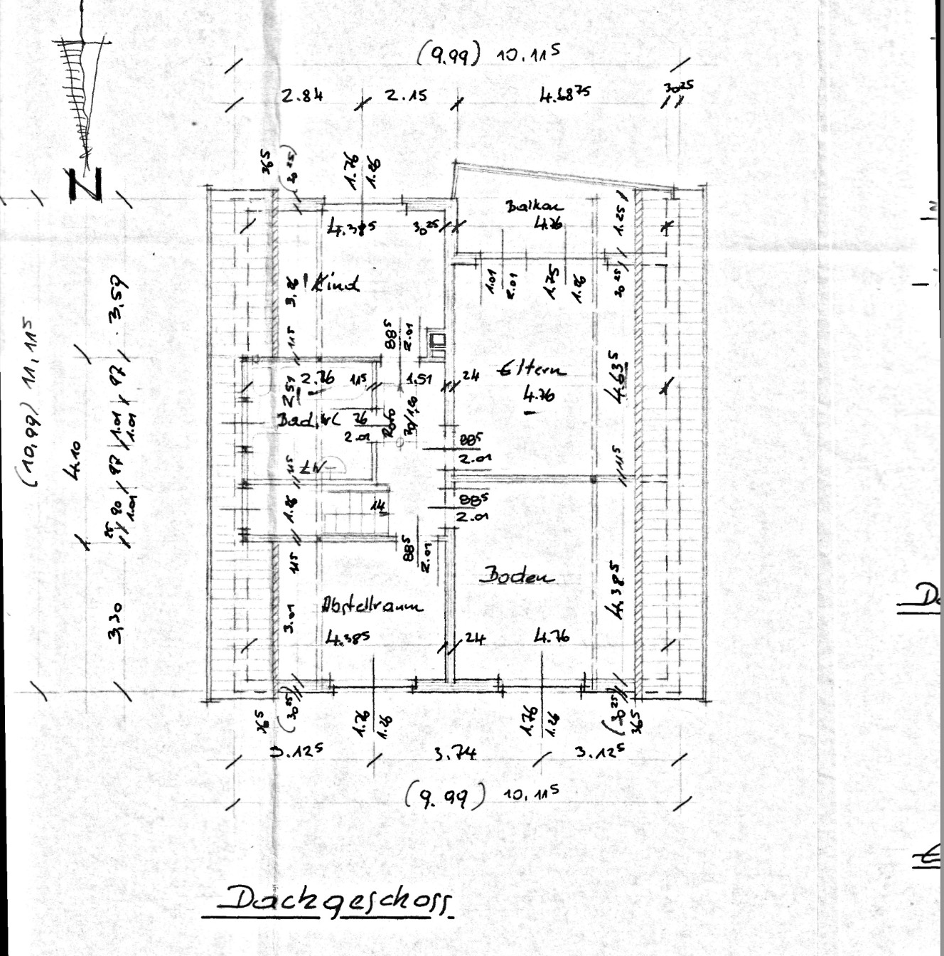 Grundriss Obergeschoss / Dachgeschoss